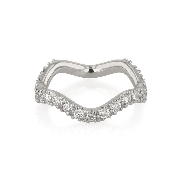 Infinite Wave Diamond II Ring White Gold | Sarah & Sebastian