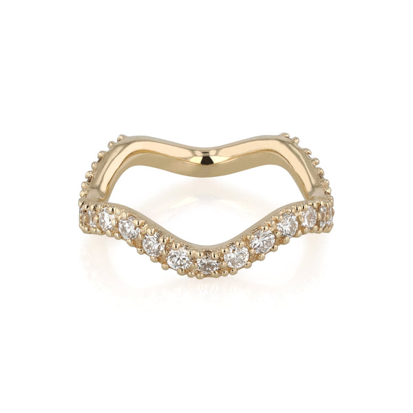 Infinite Wave Diamond II Ring Gold | Sarah & Sebastian