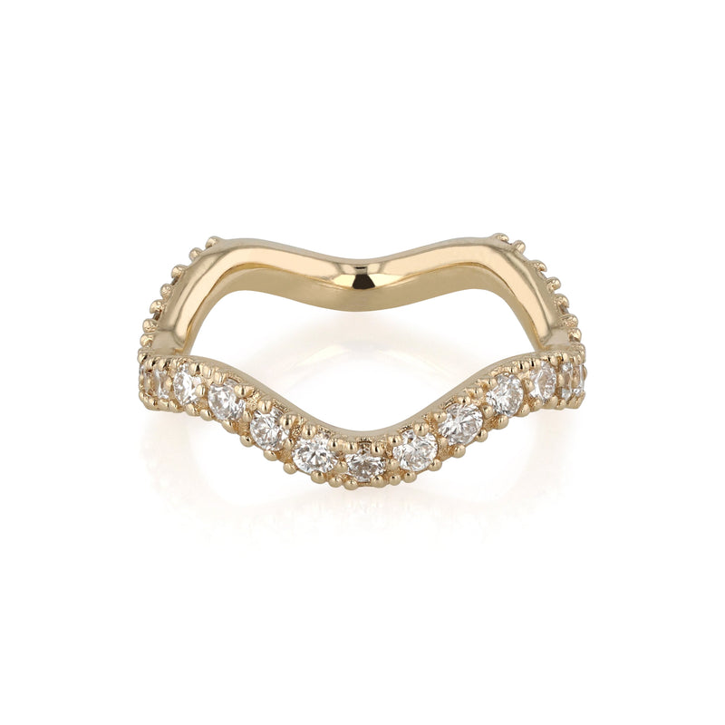 Infinite Wave Diamond II Ring Gold | Sarah & Sebastian