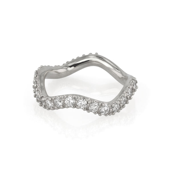 Infinite Wave Diamond II Ring White Gold | Sarah & Sebastian