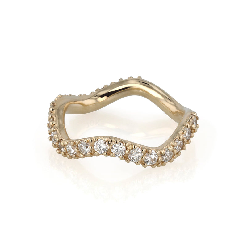 Infinite Wave Diamond II Ring Gold | Sarah & Sebastian