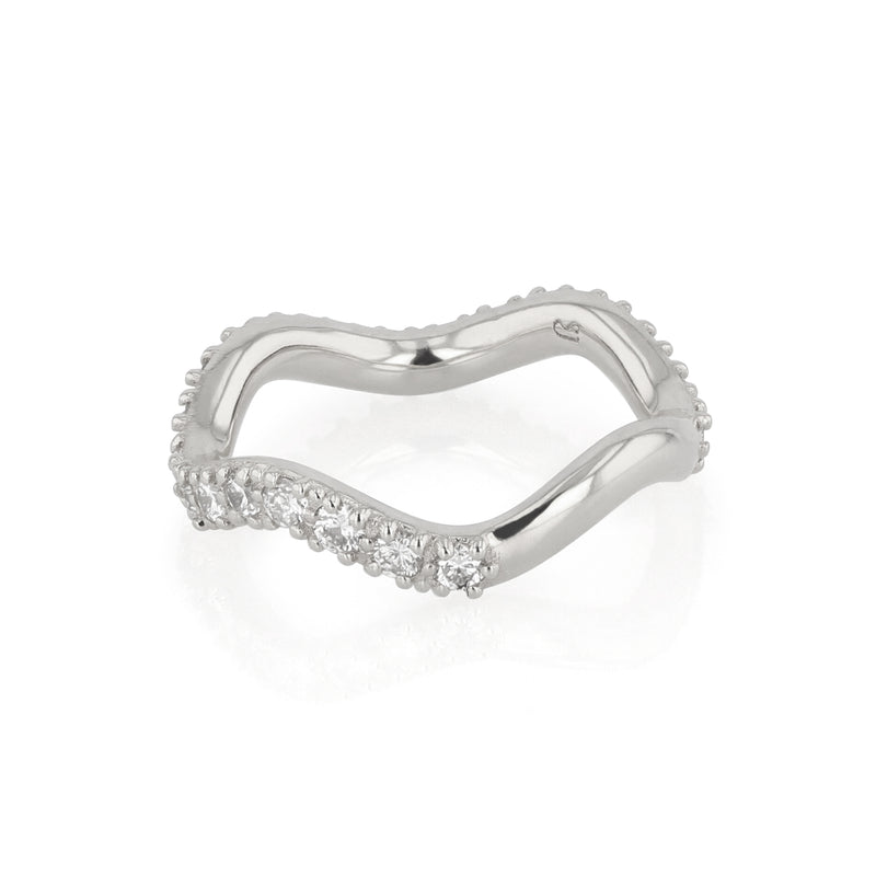 Infinite Wave Diamond II Ring White Gold | Sarah & Sebastian