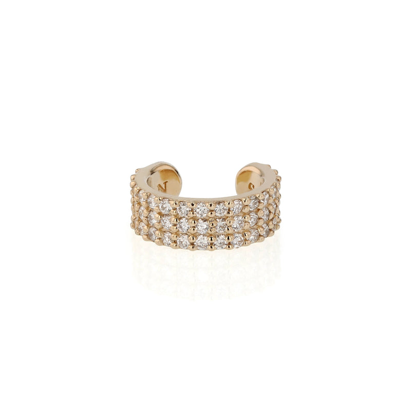 Single Ice Diamond Ear Cuff Gold | Sarah & Sebastian