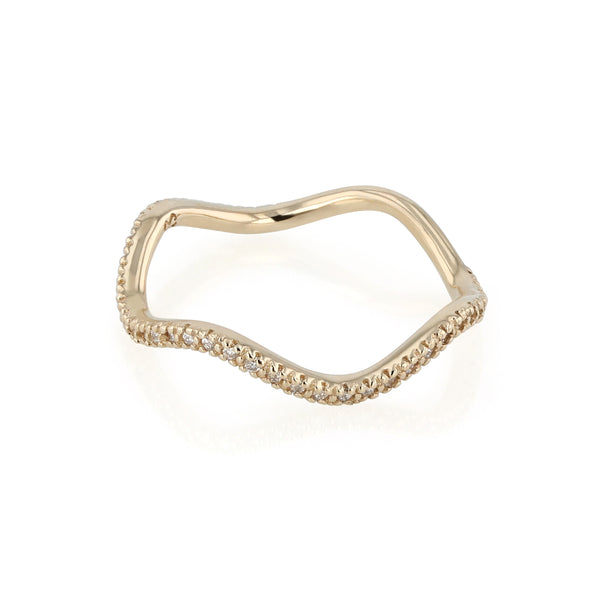 Infinite Wave Diamond Ring Gold | Sarah & Sebastian