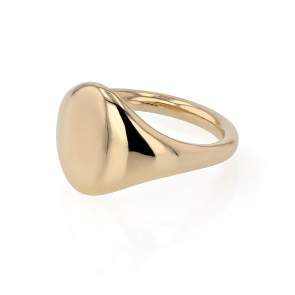 Ingot Oval Signet Ring Gold | Sarah & Sebastian