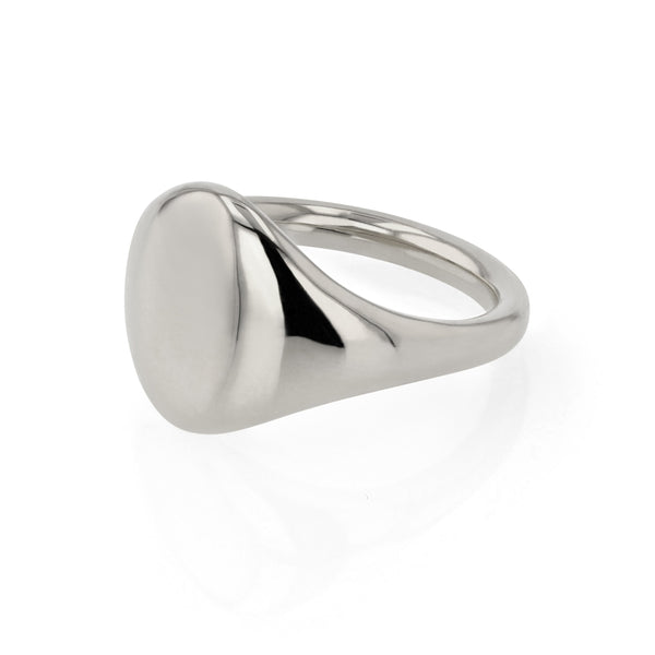 Ingot Oval Signet Ring Silver | Sarah & Sebastian