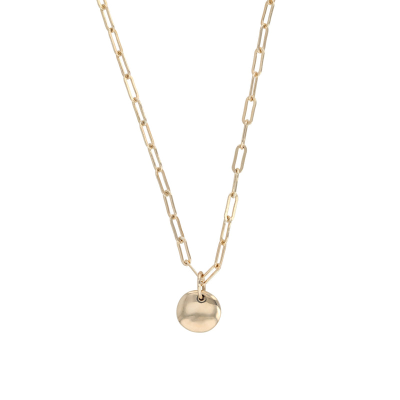 Ingot Round Necklace Unisex Gold | Sarah & Sebastian