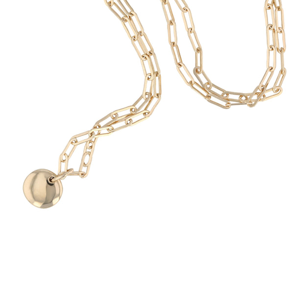 Ingot Round Necklace Unisex Gold | Sarah & Sebastian