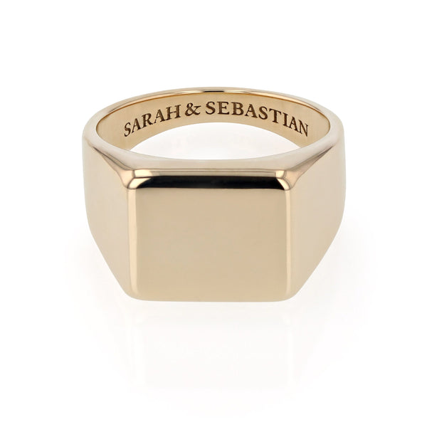 Ingot Square Ring Gold | Sarah & Sebastian