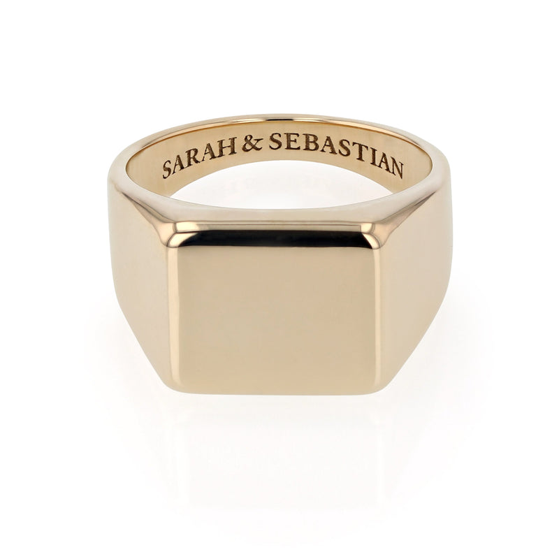 Ingot Square Ring Gold | Sarah & Sebastian