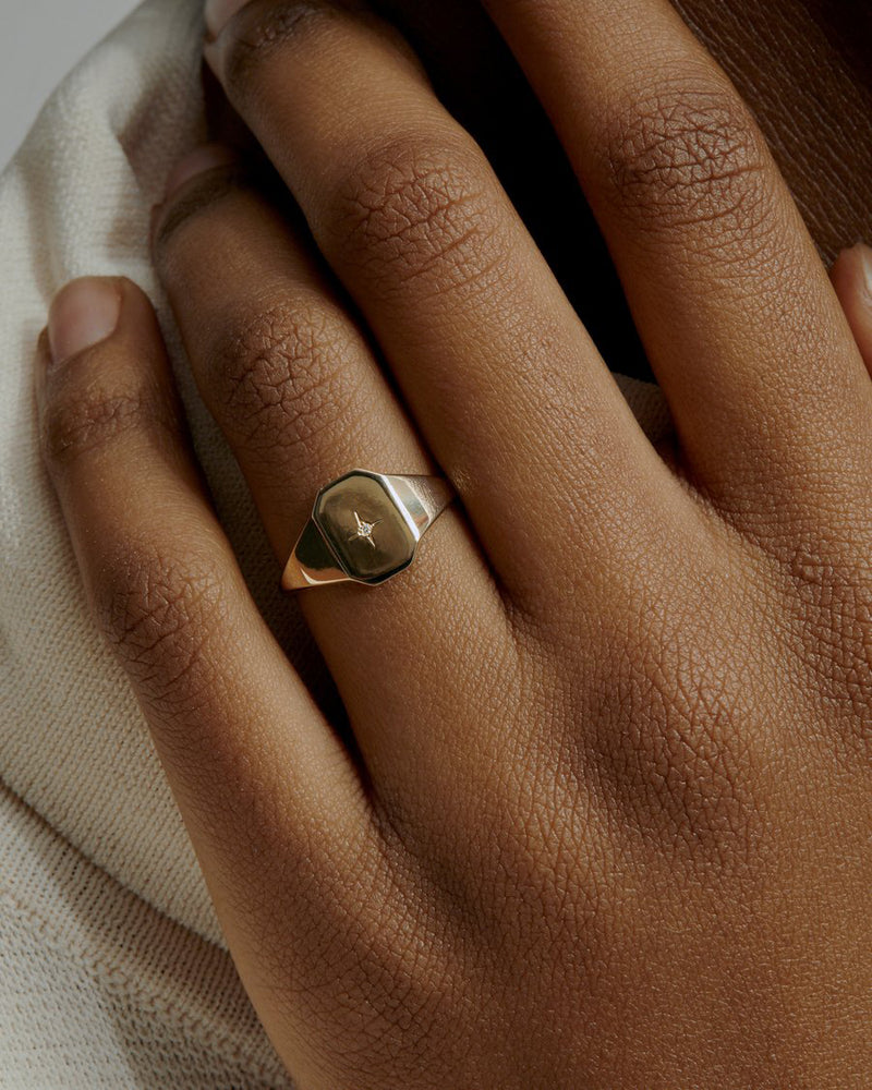 Insignia Diamond Signet Gold | Sarah & Sebastian onBody