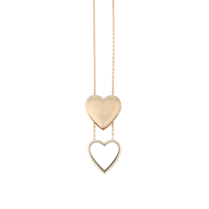 Heart Locket Necklace Gold | Sarah & Sebastian