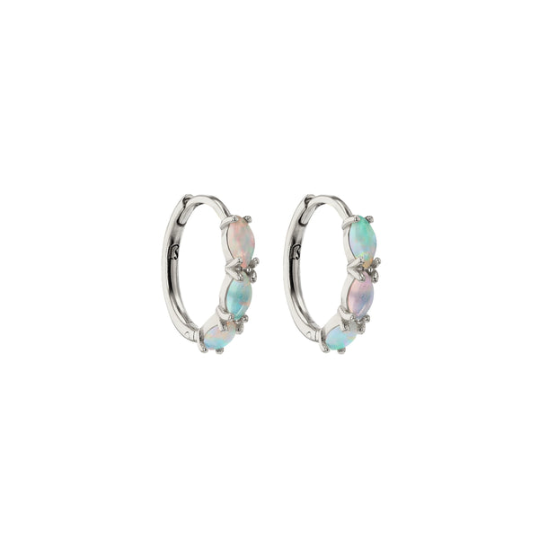 Nymph Opal Hoops White Gold | Sarah & Sebastian