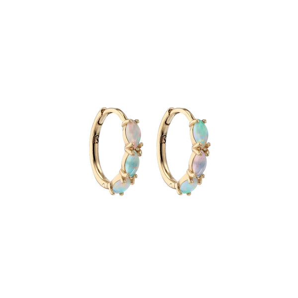 Nymph Opal Hoops Gold | Sarah & Sebastian