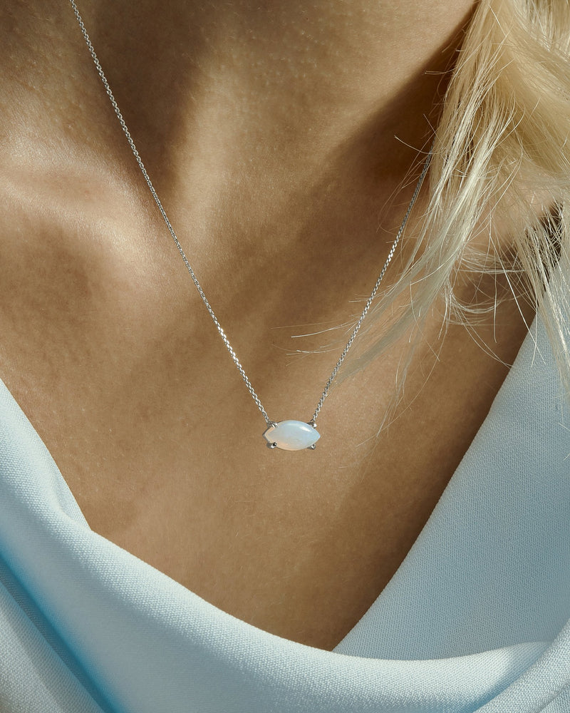 Nymph Opal Necklace White Gold | Sarah & Sebastian onBody