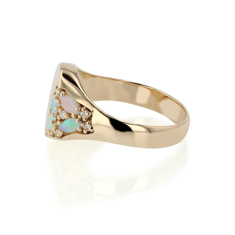 Nymph Opal Signet Ring Gold | Sarah & Sebastian