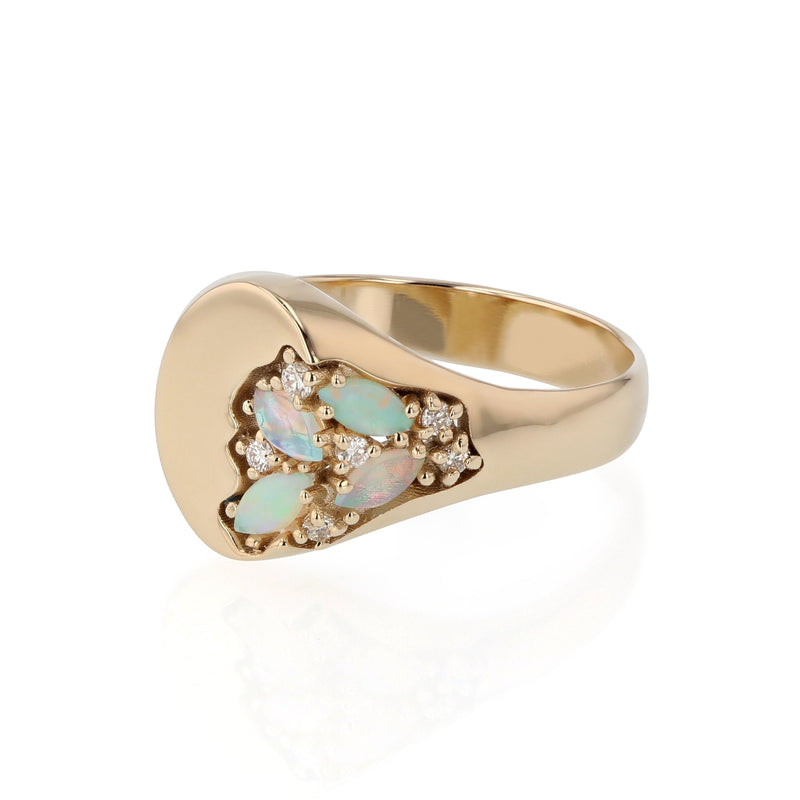 Nymph Opal Signet Ring Gold | Sarah & Sebastian