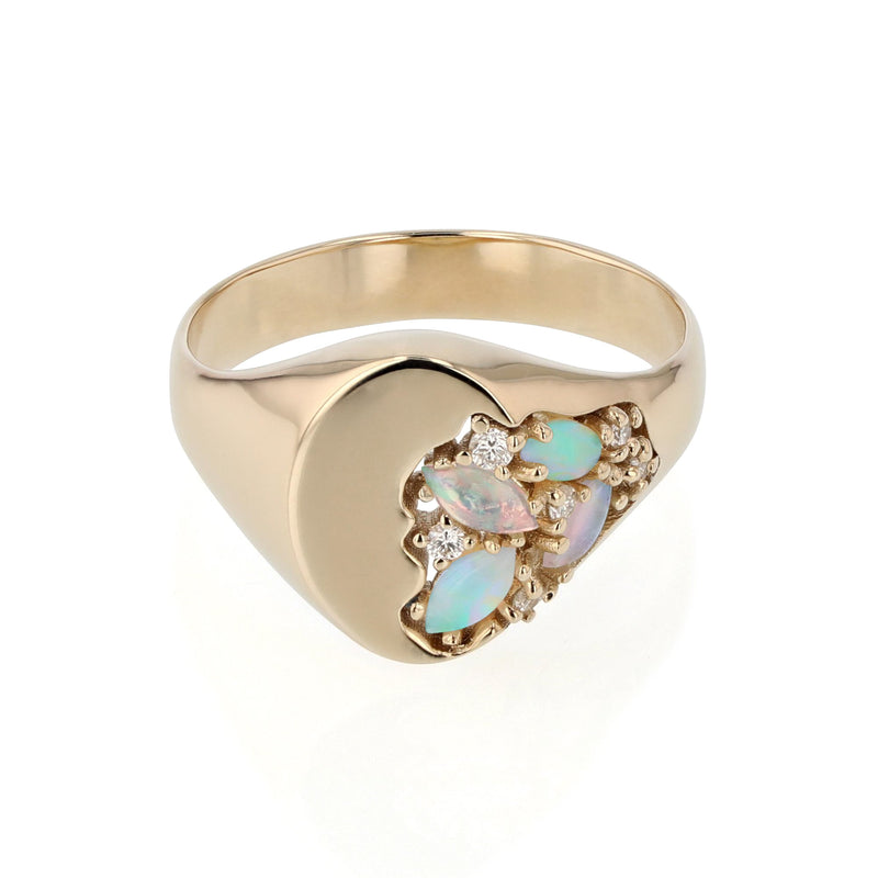 Nymph Opal Signet Ring Gold | Sarah & Sebastian