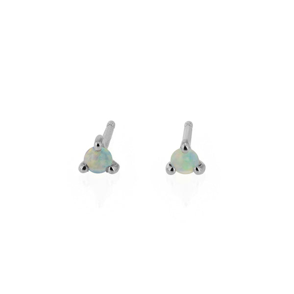 Element Opal Stud Earrings Silver | Sarah & Sebastian