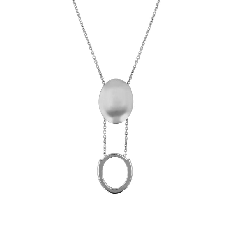 Oval Locket Necklace White Gold | Sarah & Sebastian