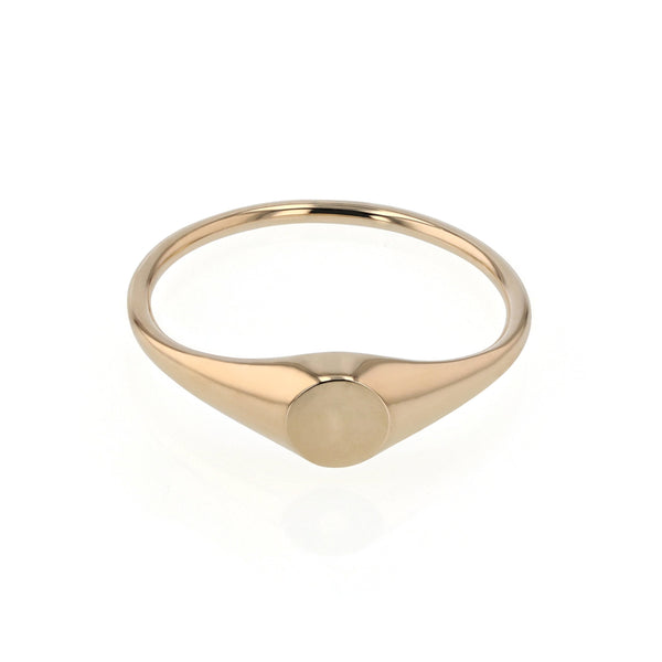 Petite Round Signet Gold | Sarah & Sebastian