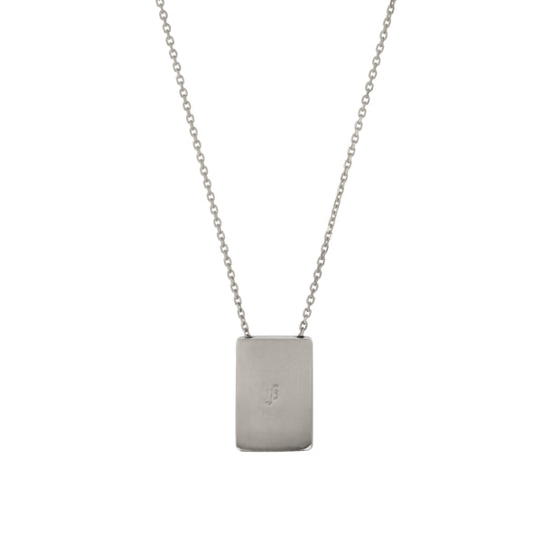 Rectangle Insignia Diamond Locket Necklace Gold | Sarah & Sebastian