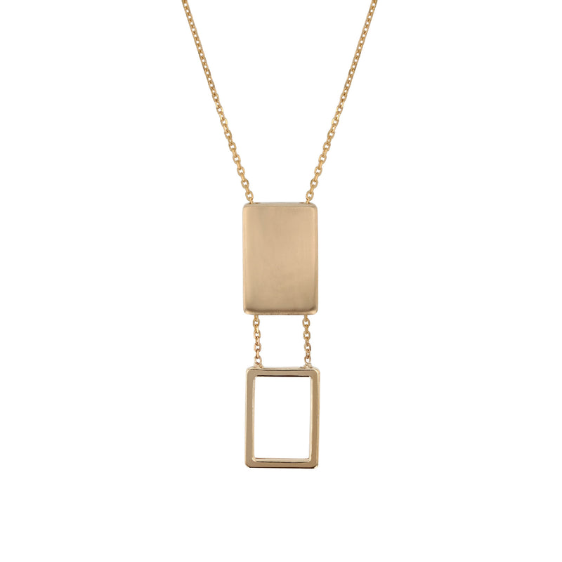 Rectangle Locket Necklace Gold | Sarah & Sebastian