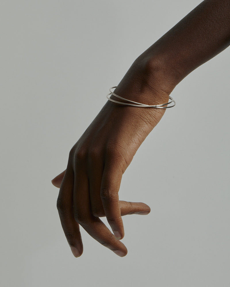 Interlinked Bangled Bangle Silver | Sarah & Sebastian onBody