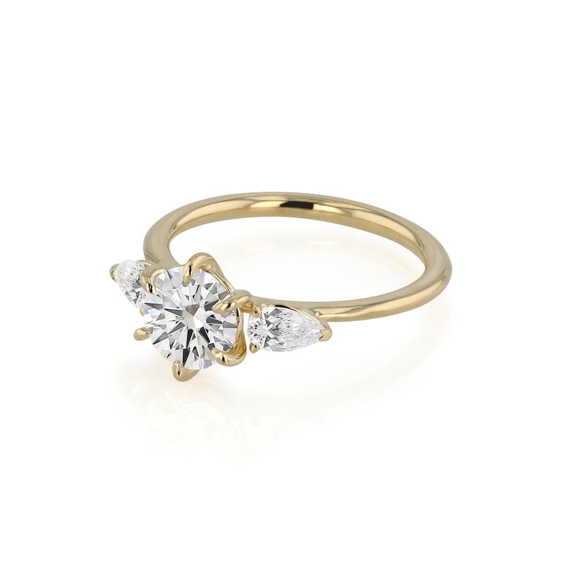 Round III Pear Engagement Ring