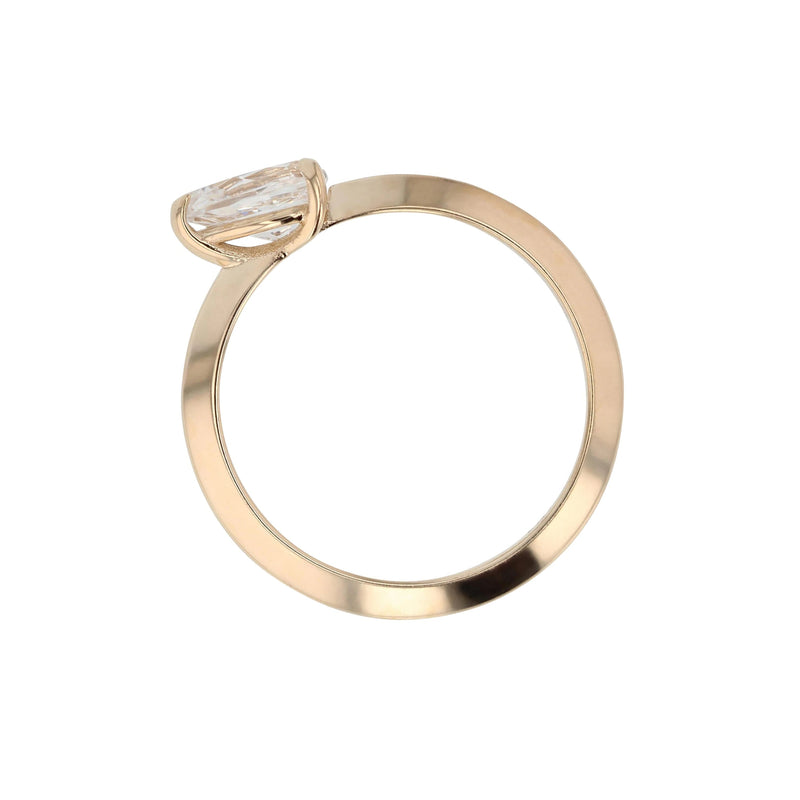 Side Pear Ring Gold | Sarah & Sebastian