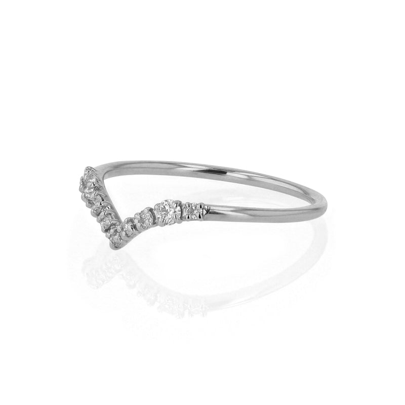 Salt Diamond Drop Ring White Gold | Sarah & Sebastian