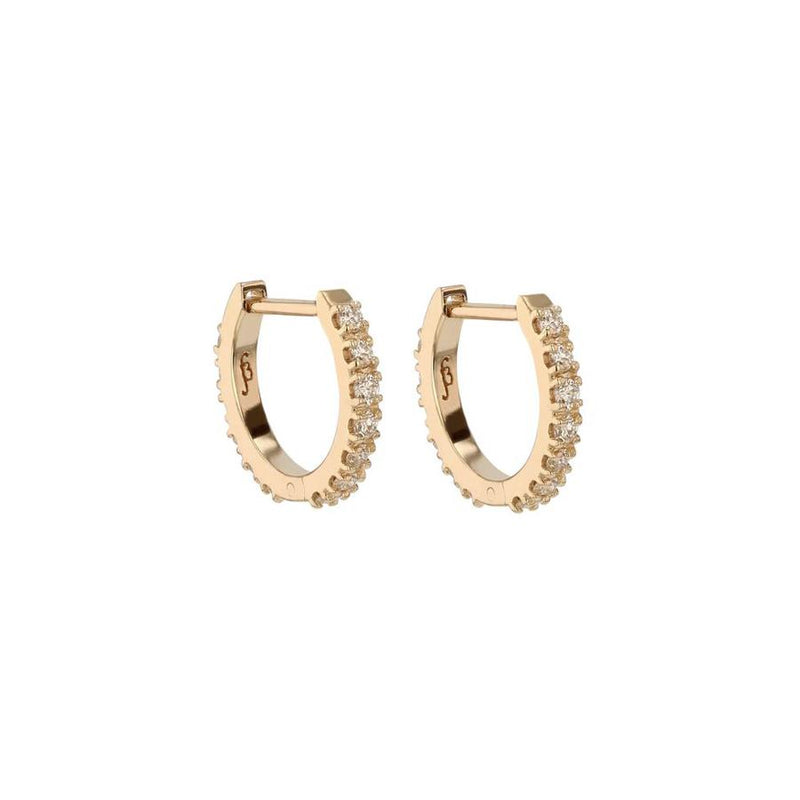 Diamond Salty Hoops Gold | Sarah & Sebastian