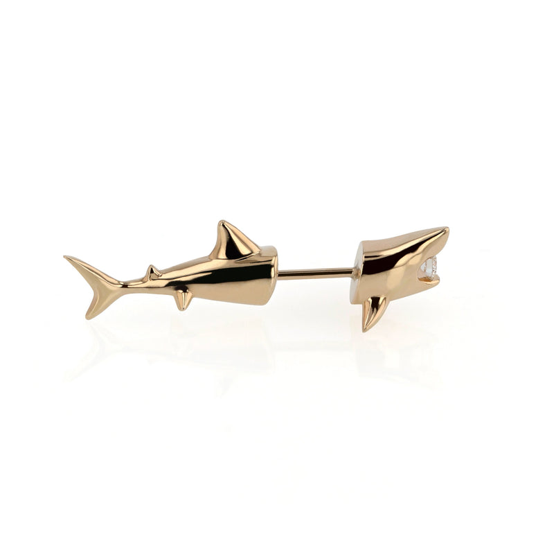 Save our Sharks Earring Gold | Sarah & Sebastian