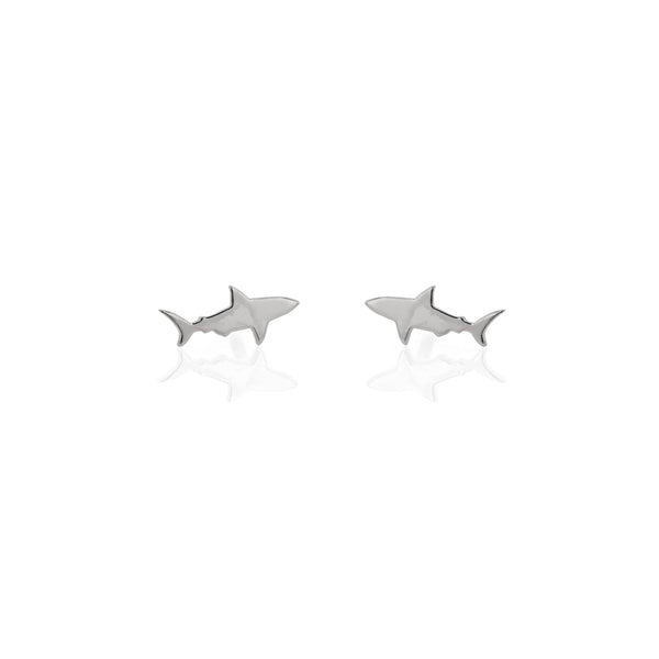 Shark Earrings Silver | Sarah & Sebastian