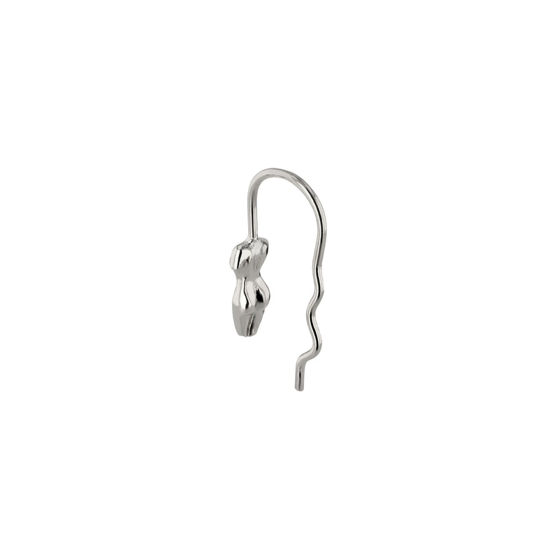 Single Gaia Wire Earring Silver | Sarah & Sebastian