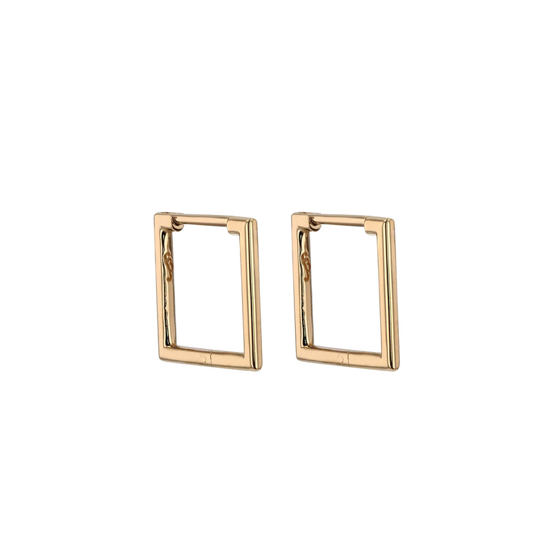 Square Hoop Earrings Gold | Sarah & Sebastian