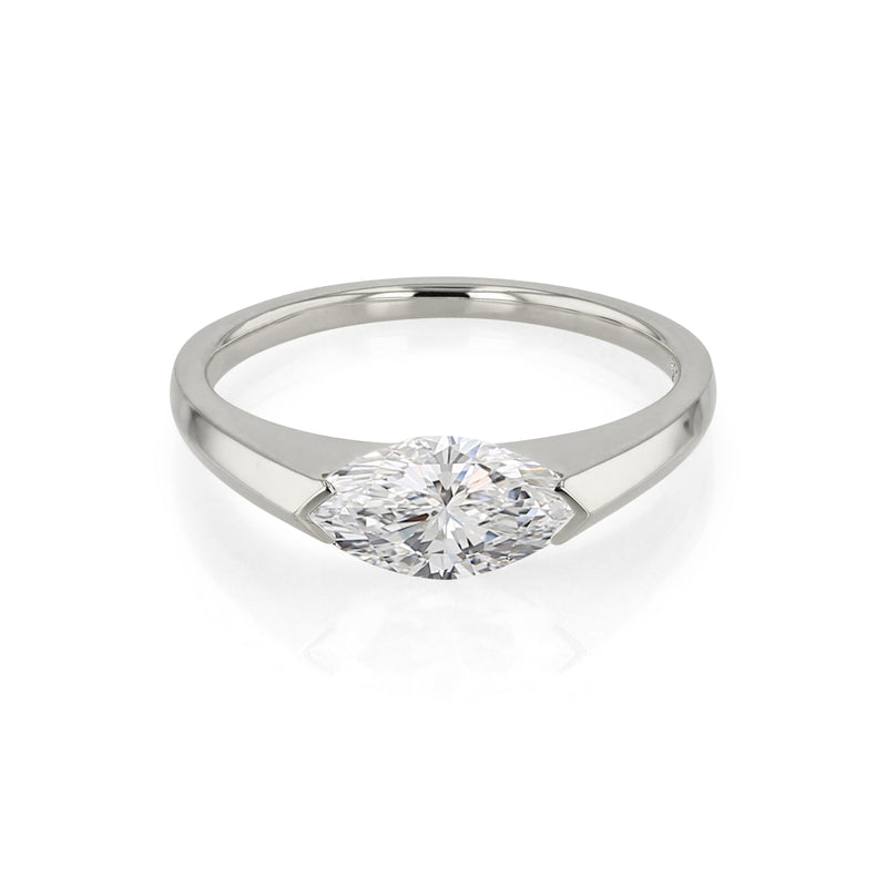 Suspense Marquise Diamond Ring White Gold | Sarah & Sebastian