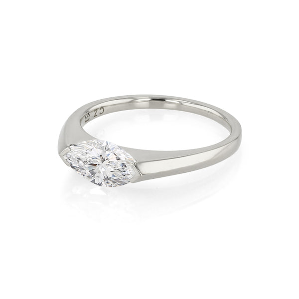 Suspense Marquise Diamond Ring White Gold | Sarah & Sebastian