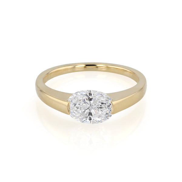 Suspense Oval Diamond Ring Gold | Sarah & Sebastian