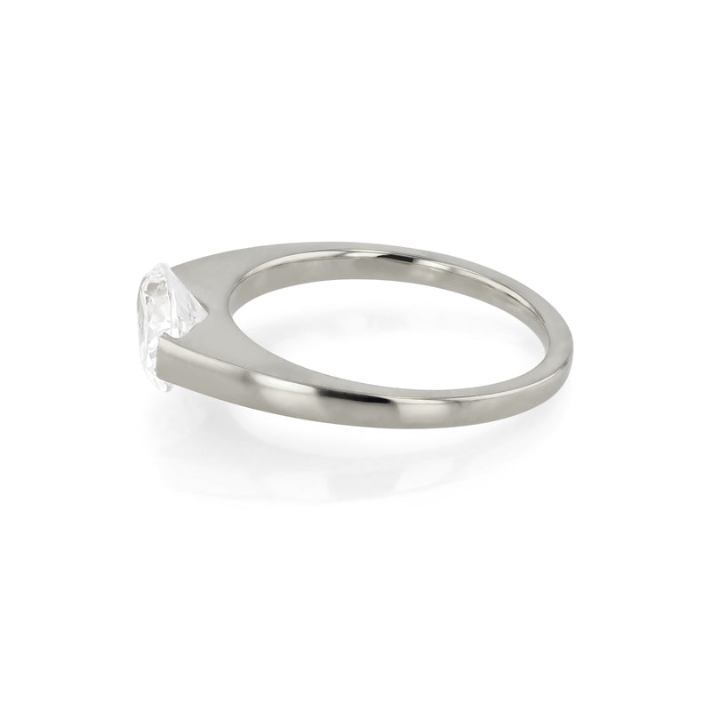 Suspense Oval Diamond Ring White Gold | Sarah & Sebastian