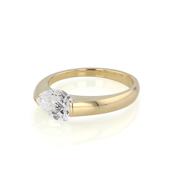 Suspense Pear Diamond Ring Gold | Sarah & Sebastian