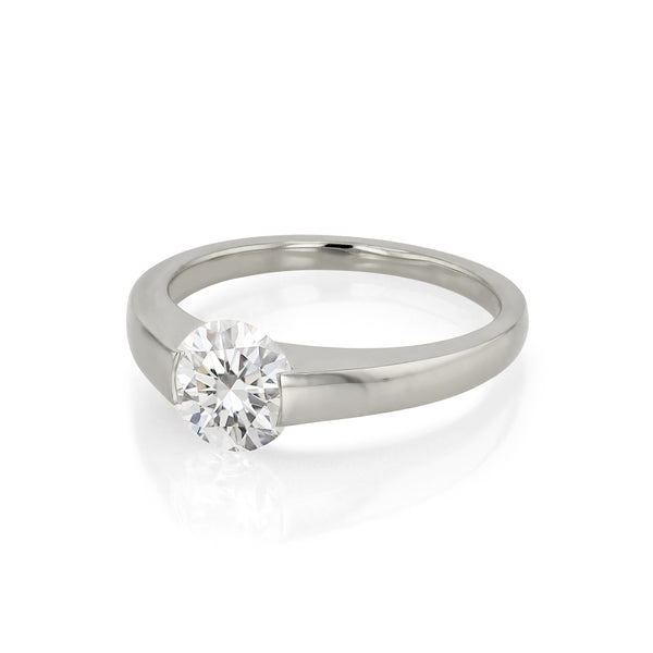 Suspense Round Diamond Ring White Gold | Sarah & Sebastian