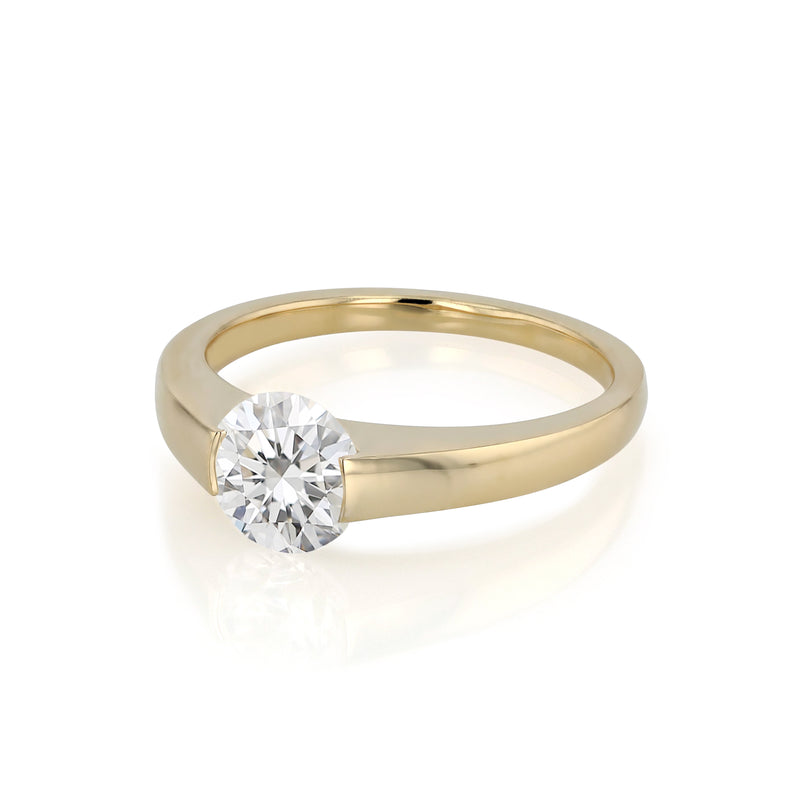 Suspense Round Diamond Ring Gold | Sarah & Sebastian