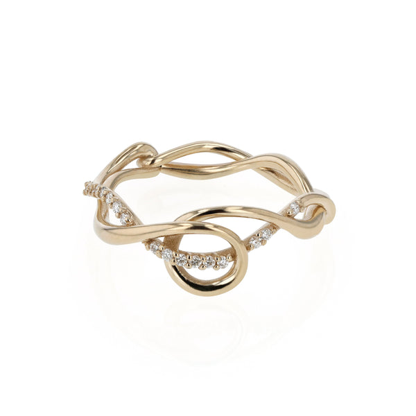 Fine Tendril Diamond Ring Gold | Sarah & Sebastian