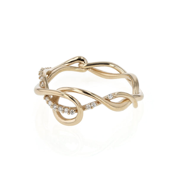 Fine Tendril Diamond Ring Gold | Sarah & Sebastian