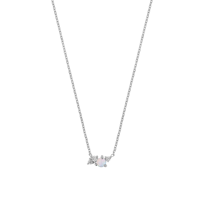 Tiny Chroma Opal Necklace White Gold | Sarah & Sebastian