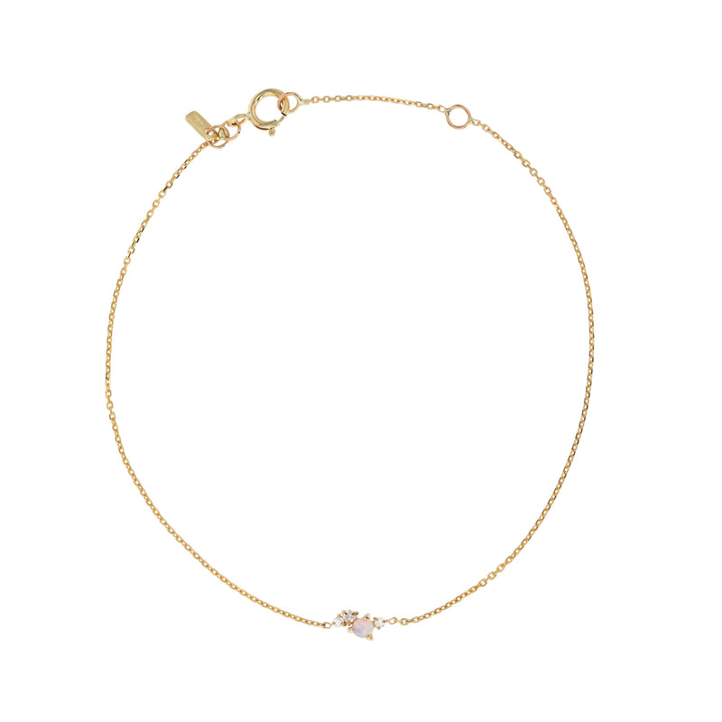 Tiny Chroma Opal Bracelet Gold | Sarah & Sebastian