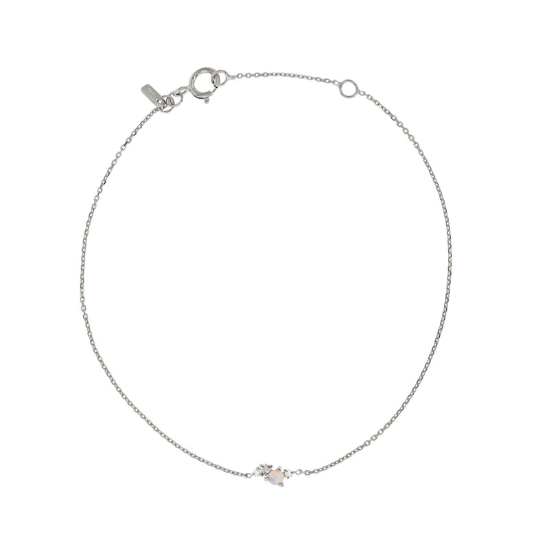 Tiny Chroma Opal Bracelet White Gold | Sarah & Sebastian