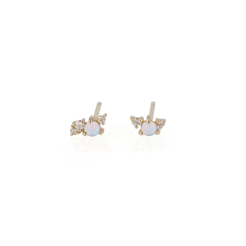 Tiny Chroma Opal Earrings Gold | Sarah & Sebastian