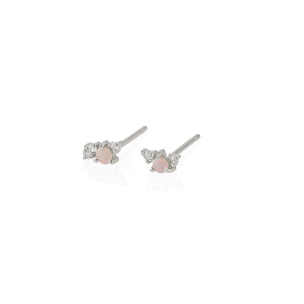 Tiny Chroma Opal Earrings White Gold | Sarah & Sebastian